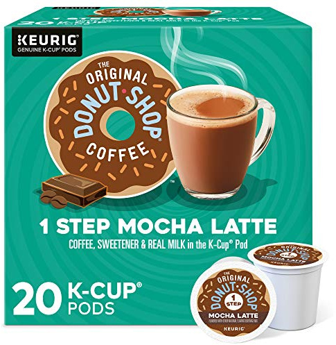 The Original Donut Shop Caffè Moka One-Step, Caffè monodose K-Cup Pod, Caffè aromatizzato, 20 Conteggio