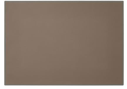Eglooh - Palladio Deluxe - Schreibtischunterlage echtem Leder Taupe Grau cm 70x50 - Elegante Nähte, blau in Kontrast und rutschfester Boden - Made in Italy