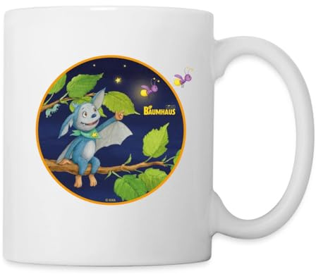KiKA-Baumhaus mit Fidi Sitzt auf Ast Tasse