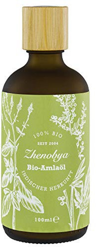 Zhenobya AMLAÖL BIO | Kaltgepresst & 100% Rein | Haare, Körper, Gesicht, Bart | Amla Oil | Vegan | Nachhaltig Verpackt Glasflasche + Bambusdeckel (100ml)