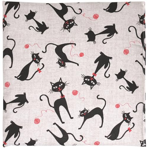 Bio-Dinkelkissen 19x19cm Katze-Mimi - Kleines Körnerkissen Wärmekissen & Kältekompresse