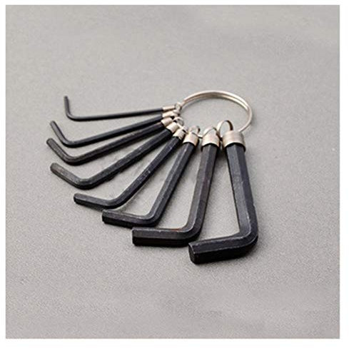 Llaves Allen 2sets 8pcs / Set de procesamiento de Acero Hexagon Hex Hex Fin Allen Llave Llave Llave Bicicleta Juego de reparación de Bicicletas Juego de Herramientas 647 (Color : 2sets SXGJ 502)