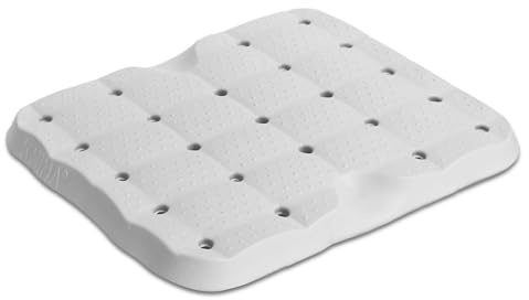 KMINA Cojín para Taburete de Ducha (39x32x3 cm, No Incluye Silla), Espuma, Impermeable, Patentado - Fabricado en España