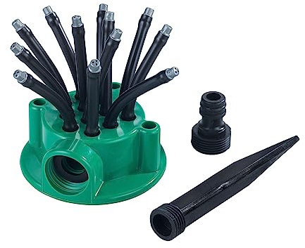 Maximex Arroseur de Jardin avec Bras Flexibles, 12 Bras Flexibles, arrosage ciblé Parterre et pelouse, économie d'eau