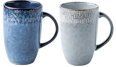 LUbrel Keramiktassen, Kaffeetasse, 600 ml, große Keramiktasse, Keramiktasse for heiße Getränke, Porzellan-Kaffeetasse mit Henkel, for Büro, Küche, Paar, 600 ml (Color : Couple, Size : 600ml)