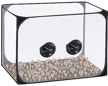 35,8 x 23,2 x 22,8 pulgadas, caja de aire para cultivo de hongos, kit de tienda de cultivo de hongos portátil para suministros de horticultura, negro