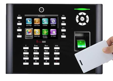 Machine de pointage pour les employés des petites entreprises Iclock680 tcp/ip USB système de contrôle d'accès de porte de serveur web de contrôle d'accès de temps d'empreinte digitale avec caméra(Col