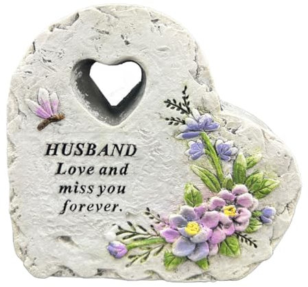 Angraves Special Husband Graveside Memorial Love Heart Flower Dragonfly Grave Plaque Ornament Decoration