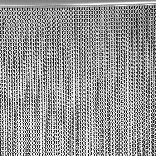 AKLOSIPY Metal Chain St Curtain 90 * 214.5cm, Aluminum, Fly Control Decoration Door Screen, Metal Curtain for Home and Office, Chain Curtains for and Decoration