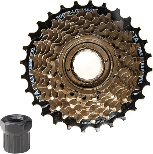 ZUKKA Bike Freewheel, 6-Fach Fahrrad Kassette 14-28T Gänge Ritzel für Zähne Zahnkranz für Mountainbikes Rennräder Falträder MTB-Fahrradteil Braun