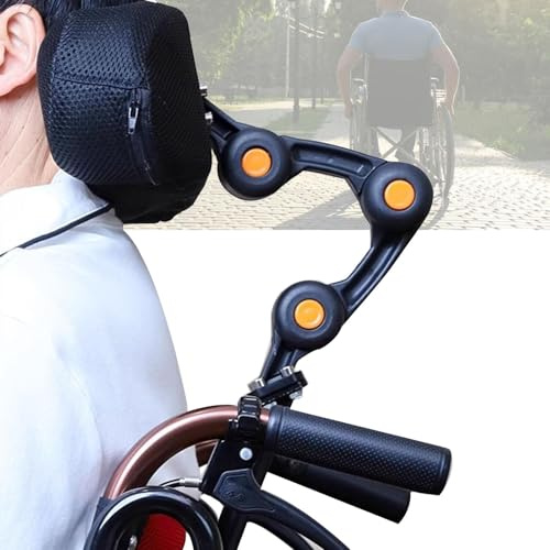 Vexorium Coussin Tête Fauteuil Roulant Réglable - Ergonomique en Mousse Mémoire, Support Cervical Confortable pour Fauteuil Manuel/Électrique