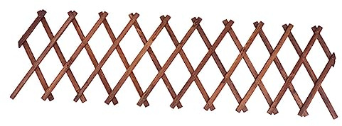 ifundom Treillis Extensible Bois Carbonisé pour Jardin Support pour Plantes Grimpantes Clôture Murale Résistante Et Anti-Corrosion Ajustable pour Jardin Et Balcon