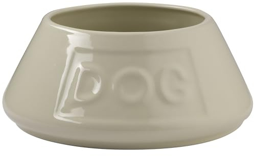 Mason Cash: Non-Tip Dog Bowl - Cream - 8.3, 54oz - Durable Ceramic Food & Water Angled Dish, Microwave-Dishwasher Safe, Pet Meal Feeding & Hydration