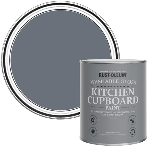 Rust-Oleum Scrubbable Kitchen Wood, Cupboard and Cabinet Paint in Gloss Finish - Seascape 750ml