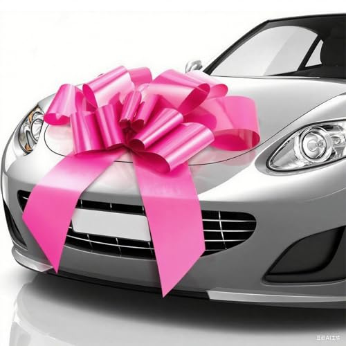 Sertay 30 Zoll Große Rote Schleife Auto, Geschenkschleife Saugnapf, Riesige Schleife Deko, Groß Car Bow, Geeignet zum Dekorieren von Motorrädern, Fahrrädern, Kühlschränken (Rosso)
