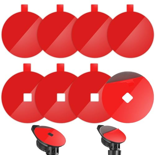 Fukaisu 8pcs Dash Cam Adhesive Sticky Pads, Round Heat-Resistant Windshield Adhesive Heavy-Duty Mounting Tape for Car Phone Holder Dashcam Camera Mount