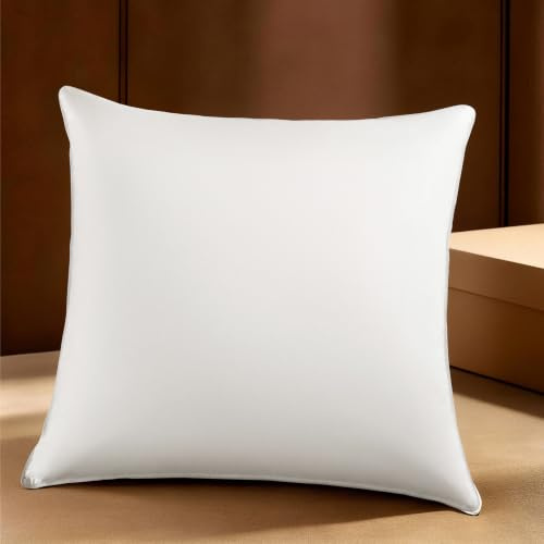 DEITAS Daunenkissen für Optimalen Nackenstütz, Luxus Federkissen mit 3 Kammer Füllung zum Schlafen, Weiche & Atmungsaktive 100% Baumwollbezug (Weiß,80x80 cm (1 Stück))