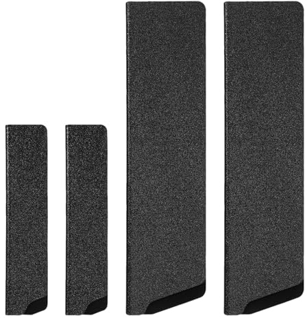 TOYANDONA Funda para Cuchillo Portátil Negra de Plástico Flocado Protectores de Hoja Rectangulares para Cuchillos de 5 y 8 Pulgadas Set de 4 Piezas para Chef y Carnicero Protección