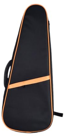 BEALIFE Vattentät ukuleleväska, gitarrväska för 26 tums ukulele, designad för pålitlig användning under resor, bärbar gitarrväska, axelväska och ryggsäck, Orange, längd 66 cm