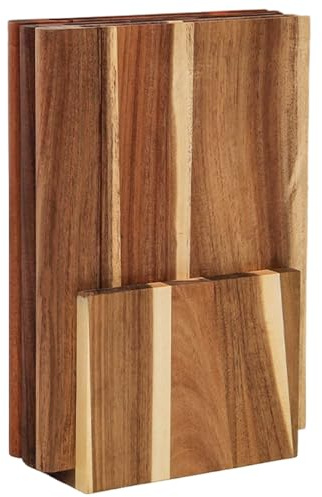 Set di libri da 3 pezzi con tagliere con supporto Taglieri in legno a doppio lato che sembrano libri per verdure da cucina, formaggio, pane e carne.