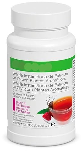 Bebida Instantánea de Té con Hierbas Aromáticas, Sabor Frambuesa, Baja en Calorías, 51 g