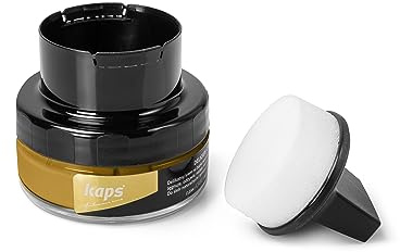 Kaps Crème De Chaussure Avec Applicateur D'Éponge, Soin Intensif Du Cuir Et Nourrissante, Crème De Cirage Pour Maroquinerie, Delicate, 70 Couleurs
