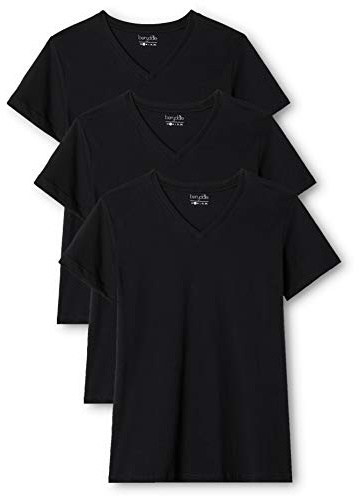 berydale Camisetas Mujer, 100% Algodón, Cuello en V (Paquete de 3 y paquete de 5)