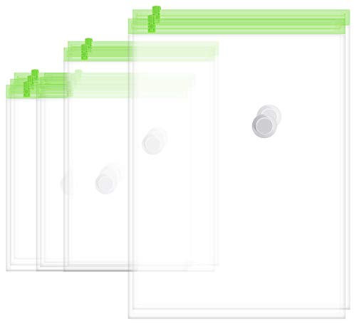 Navaris 10x Vakuumbeutel Vakuumierbeutel Set - Kompressionsbeutel für Kleidung - Vakuum Beutel Reise Kleiderbeutel - Versch. Größen