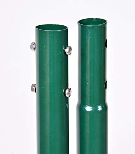 Zaun-Nagel Steckpfosten 38 x 2600 mm Pfosten 2-tgl. Zaunpfosten Rohrpfosten Rundpfosten Maschendrahtzaun Ø 38 mm/Länge 260 cm - für Zaunhöhe 200 cm Paket á 6 Stk.