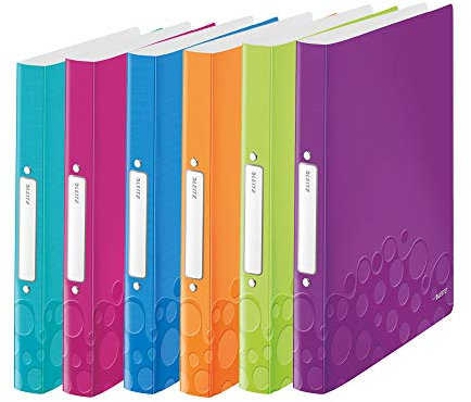 Leitz 42570062 Ringbuch wow, A4, PP, 2 Ringe, 25 mm, violett (6 Farben)