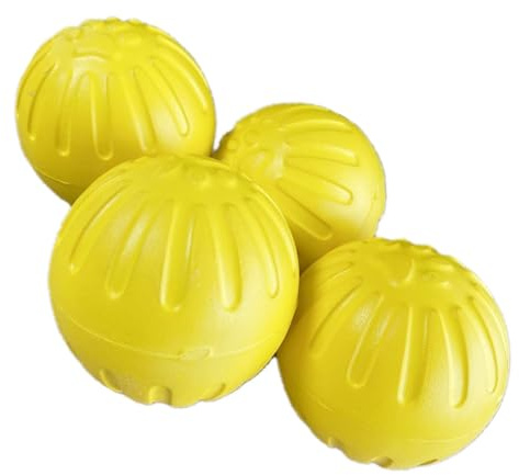 BTFLKNS 4Pack Dog Balls - Durable Dog Toys for Aggressive Chewers, EVA Foam Dog Balls Float in Water (4pcs 9cm/3.54inch)