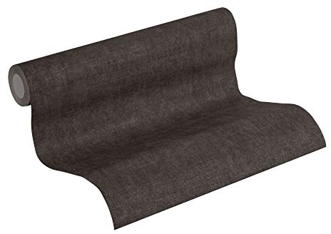 Livingwalls Vliestapete New Walls Tapete Cosy & Relax Uni 10,05 m x 0,53 m schwarz Made in Germany 374235 37423-5