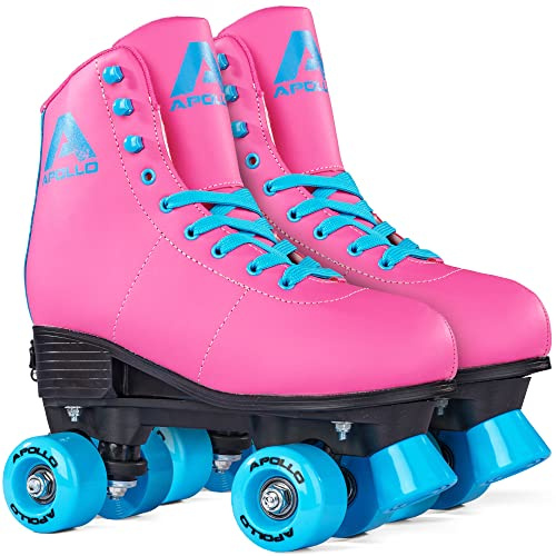 Apollo Disco Roller Rollschuhe Kinder & Damen, verstellbar Gr. 31-42 | Klassische Rollerskates für Mädchen, Kinder & Damen: Disco Roller, Roller Skates, mitwachsend Gr. 31-42