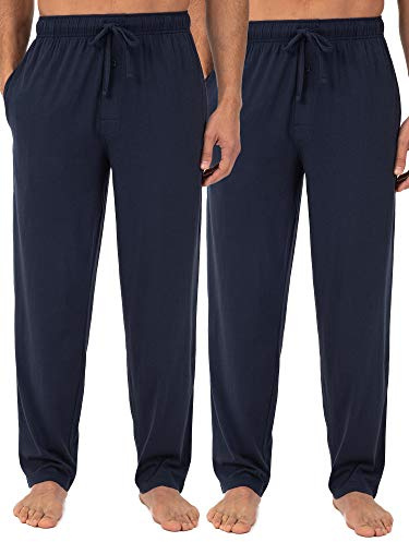 Fruit of The Loom 2-Pack Jersey Knit Pajama Pant Set - Bas de Pyjama - Pantalon de Sommeil en Jersey tricoté - Homme