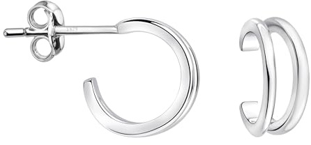 SOFIA MILANI - Damen Ohrringe 925 Silber - Steck Creolen als Kreis - 20860