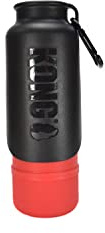KONG H2O Isolierte Hunde-Wasserflasche und Reisenapf, 750 ml, Rot