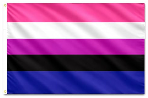 Genderfluid Pride Flag 5ft x 3ft with Brass Eyelets – Polyester LGBTQ Banner for Pride Month Parades, Lgbtq+ Events, Home & Garden Decor