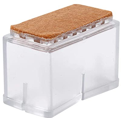 8 Piezas Protector de Piso Transparente, Muebles de Silicona Almohadillas Antideslizantes para Patas de Silla con Almohadillas de Fieltro, para Patas de Mesa Cuadradas de 1,7 (44 mm)
