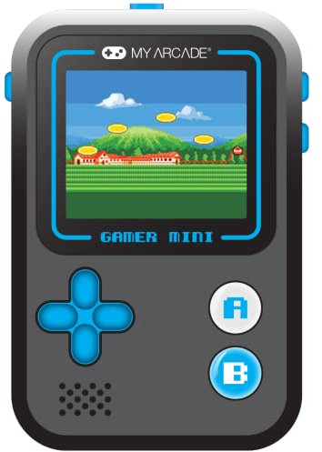 My Arcade Gamer Mini Classic-Blue: Miniature Handheld Gaming System Packed with 160 Games, 1.8 Color Display (DGUN-3926)