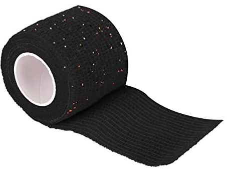 Show Tech Selbsthaftende Bandage, Ihr Hund, Fellpflege-Experte, elastisch, selbstklebend, 4,5 m x 7,5 cm, Schwarz Glitzer