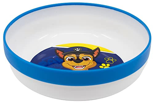 Cuenco infantil reutilizable bicolor con base antideslizante de La Patrulla Canina