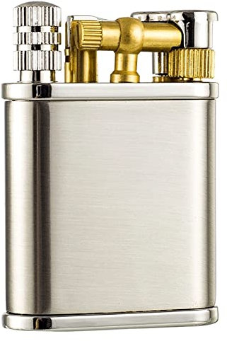 2023 Briquet à flamme douce antique vintage, briquet 2 en 1 à allumette permanente, bras de levage de style antique, briquet à kérosène avec allumette permanente for fumer des cadeaux for hommes et fe