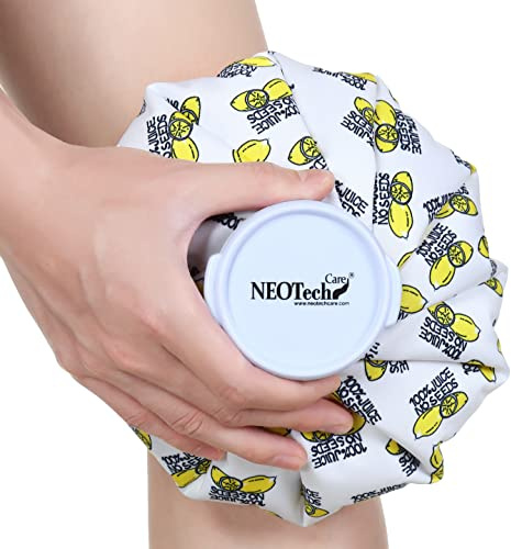Neotech Care Borsa del ghiaccio con coperchio a vite (20 cm, design 100% | Per lesioni, gonfiore, mal di testa, sollievo dal dolore, pronto soccorso, riutilizzabile, riempibile sacchetto impermeabile
