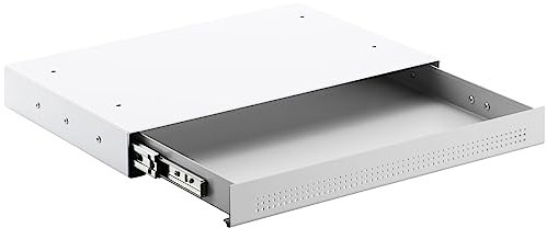 CAVO Cassetto portadocumenti in acciaio 410 x 272 mm bianco, cassetto da tavolo sottopiano