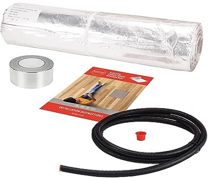 Klima 2.0m2 Underwood Heating Foil Mat Kit with Intelligent Digital Thermostat for Wooden & Laminate Floorings 140w/m² Output for Use Underwood Floors Easy Installation Can Be Cut and Shaped to Suit