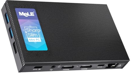 MeLE Quieter4C Lüfterloser Mini PC 12th Gen Alder Lake N100 (bis zu 3.4GHz, 4C/4T) 8GB LPDDR4x 128GB Schreibtisch Kleiner Computer Win 11 Pro 4K Dreifach-Display Zweifach-HDMI WiFi 5 BT5.1 Ethernet | Alder Lake N100 (bis zu 3,4GHz, 4C/4T) 8GB 128GB 4K Dreifach-Display Zweifach-HDMI WiFi 5 BT5.1 Ethernet