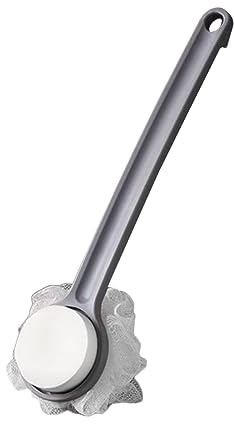 FRCOLOR Brosse De Bain à Manche Ergonomique Brosse Douce Pour Exfoliation Et Nettoyage Idéale Pour Moment De Détente La Salle De Bain Design Élégant Et Pratique Avec Accroche Murale