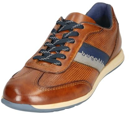 bugatti Chaussures de ville pour homme, Lacets pour hommes, Semelle interchangeable, Chaussures de rue, Lacets, Chaussures à lacets, Schnürschuhe, Cognac (6300), 45 EU / 10.5 UK