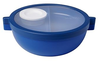 Mepal Vita Bento-Lunchskål, Flera Fack, Extra Skål Med Lock, Dressingbehållare Och Bricka, Bento-Box, Sallads- Och Lunchlåda, Nordisk Svart