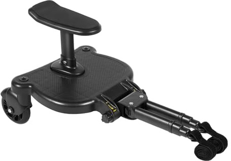 vinnyooc Universal Baby Infant Stroller 2in1 Portable Buggy Board 360° Rotation Wheels Load Capacity 25kg Pushchair Connector Buggy Step Board with Detachabl Seat